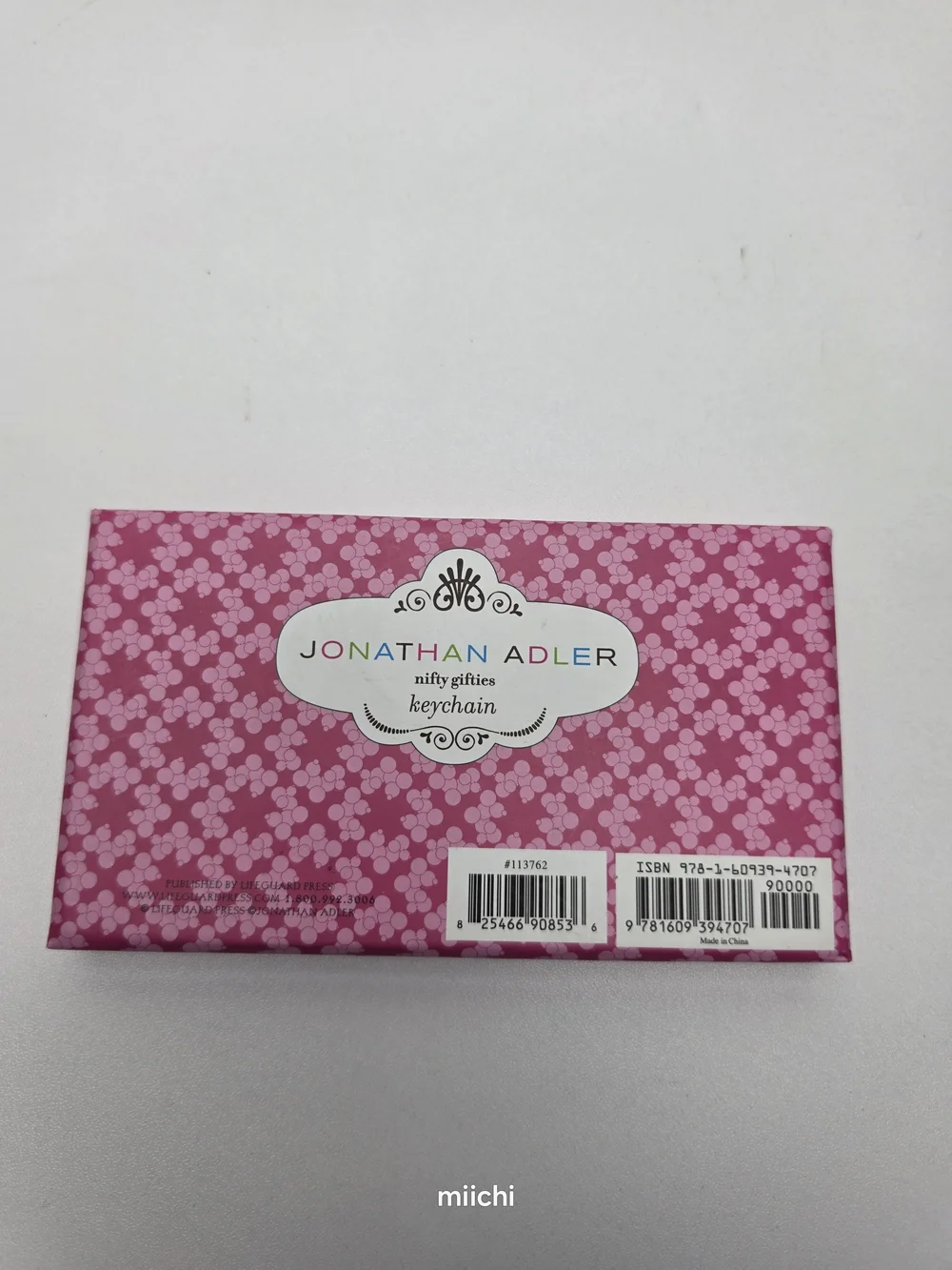 Jonathan Adler Poodle Keyring Pink Dog Keychain